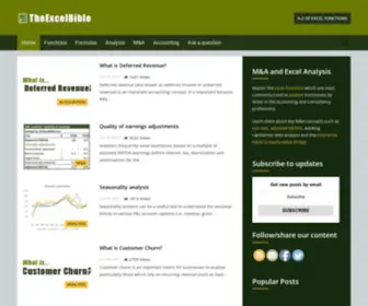 Theexcelbible.com(The Excel Bible) Screenshot