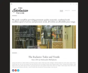 Theexclusivetailor.com(Tukang Jahit Jas di Jakarta) Screenshot