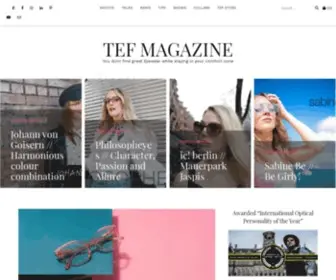 Theeyewearforum.com(TEF Magazine Eyewear Blog) Screenshot