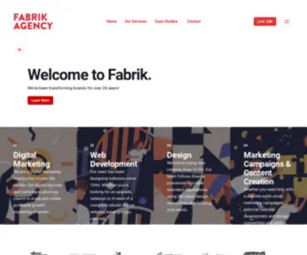 Thefabrikagency.com(Digital Marketing & Web Development) Screenshot