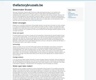 Thefactorybrussels.be(Slotenmaker Brussel) Screenshot