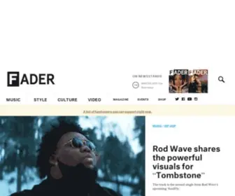 Thefader.com(The FADER) Screenshot