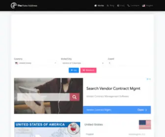 Thefakeaddress.com(Fake Address Generator) Screenshot