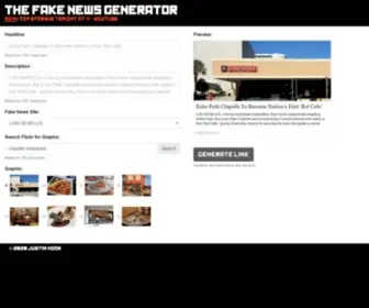 Thefakenewsgenerator.com(Connection timed out) Screenshot