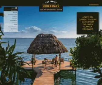 Thefamilycoppolahideaways.com(Belize Luxury Resorts) Screenshot