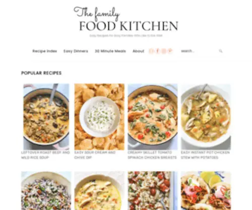 Thefamilyfoodkitchen.com(The Family Food Kitchen) Screenshot