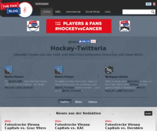 Thefanblog.at(Eishockey News aus aller Welt) Screenshot