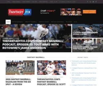 Thefantasyfix.com(Fantasy Baseball Rankings) Screenshot