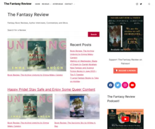 Thefantasyreviews.com(Fantasy Book Reviews Online) Screenshot
