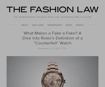 Thefashionlaw.com(The Fashion Law) Screenshot