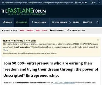 Thefastlaneforum.com(The Entrepreneur Discussion Forum) Screenshot