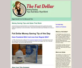 Thefatdollar.com(Money saving tips and ideas that work. The Fat Dollar) Screenshot