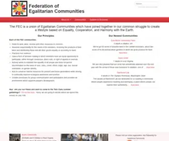 Thefec.org(Federation of Egalitarian Communities) Screenshot