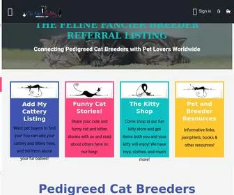 Thefelinefancier.com(The Feline Fancier Referral List) Screenshot