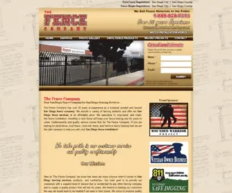 Thefencecompany.net(San Diego Fence Company & Services) Screenshot