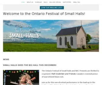 Thefestivalofsmallhalls.com(The Ontario Festival of Small Halls) Screenshot