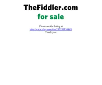 Thefiddler.com(thefiddler) Screenshot
