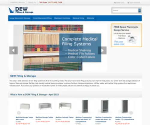 ThefileStore.com(DEW Filing and Storage) Screenshot