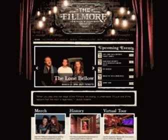 Thefillmore.com(The Fillmore) Screenshot