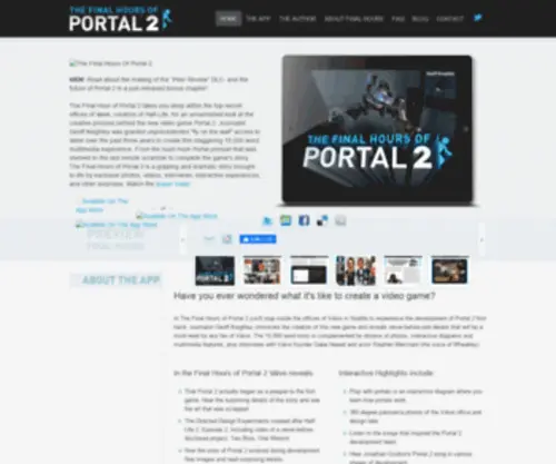 Thefinalhoursof.com(The Final Hour of Portal 2) Screenshot