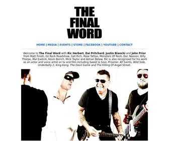 Thefinalwordband.com(The Final Word) Screenshot