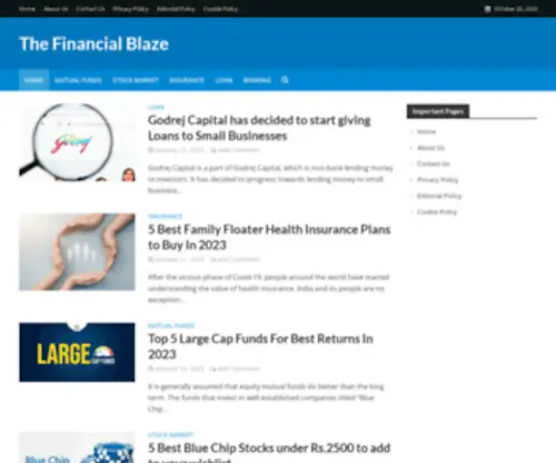 Thefinancialblaze.com(Financial Blaze) Screenshot