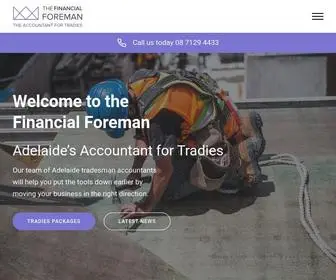 Thefinancialforeman.com.au(The Accountant for Tradesman In Adelaide) Screenshot