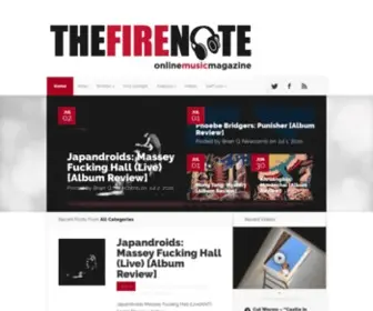 Thefirenote.com(Online Music Magazine) Screenshot