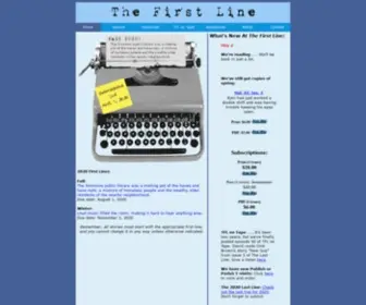 Thefirstline.com(The First Line Literary Journal) Screenshot