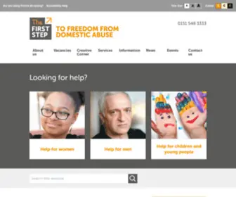 Thefirststep.org.uk(To freedom from domestic abuse) Screenshot