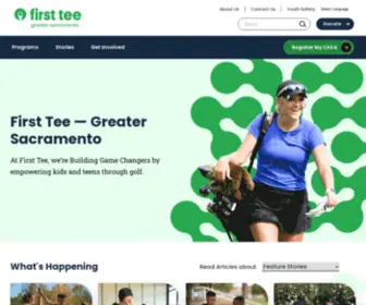 Thefirstteesacramento.org(The First Tee of Greater Sacramento mission) Screenshot