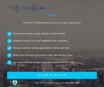 Thefitnessclub.com(Domain name is for sale) Screenshot
