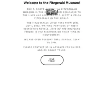 Thefitzgeraldmuseum.org(The Scott & Zelda Fitzgerald Museum) Screenshot