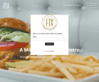 Thefixrestaurant.com(The Fix Restaurant El Paseo) Screenshot