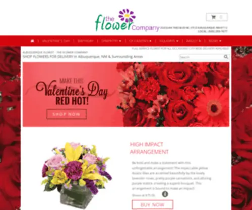 Theflowerconm.com(The Flower Company) Screenshot