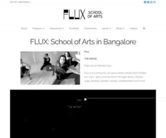 Thefluxproject.com(School of Arts in Bangalore) Screenshot