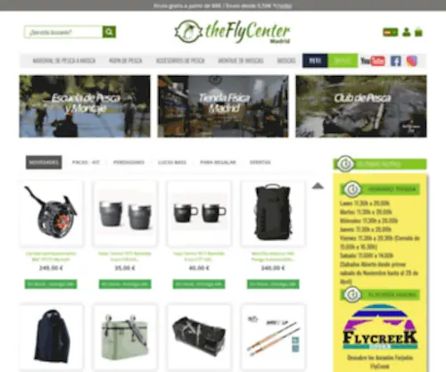Theflycenter.com(Tienda de Pesca a mosca en Madrid) Screenshot