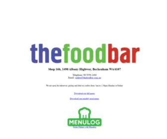 Thefoodbar.com.au(thefoodbar) Screenshot