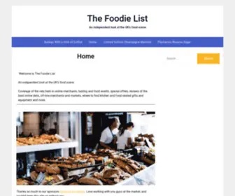 Thefoodielist.co.uk(An independent look at the UK's food scene) Screenshot