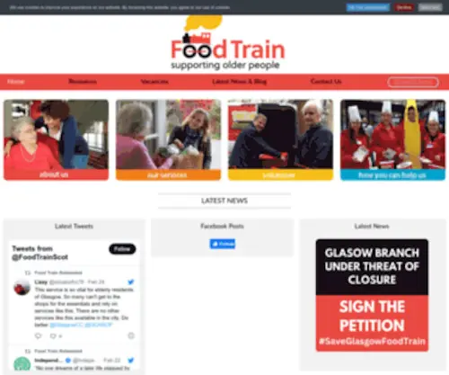 Thefoodtrain.co.uk(The Food Train) Screenshot