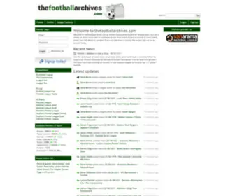 Thefootballarchives.com(Thefootballarchives) Screenshot