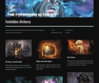 Theforbiddenalchemy.com(A Magic the Gathering blog dedicated to the Standard format) Screenshot