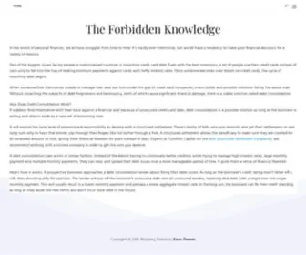 Theforbiddenknowledge.com(You'll never think the same way again) Screenshot
