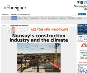 Theforeigner.no(Norwegian news in English from Norway. The Foreigner) Screenshot