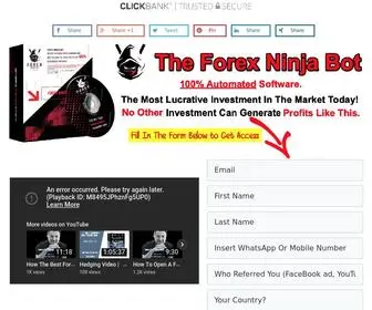 Theforexninjabot.com(Making Passive Income Your Reality) Screenshot