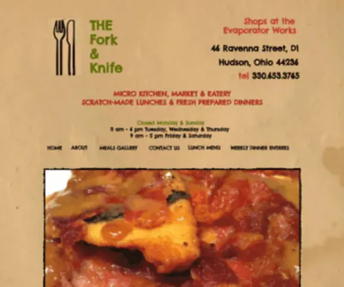 Theforkandknife.com(The Fork and Knife) Screenshot