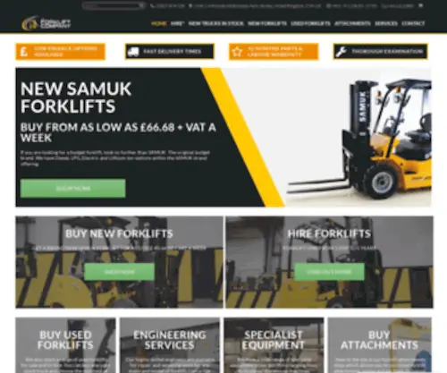 Theforkliftcompany.net(Suppliers of New Forklifts) Screenshot