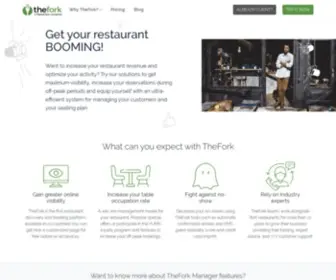 Theforkmanager.com(TheFork Manager restaurant reservation and management system) Screenshot