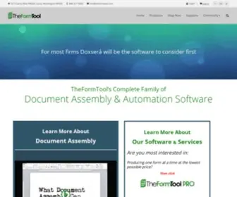 Theformtool.com(Document assembly and automation in Microsoft Word) Screenshot