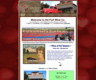 Thefortwineco.com(Cranberry Fruit and Dessert Wines from The Fort Wine Co.Winery) Screenshot